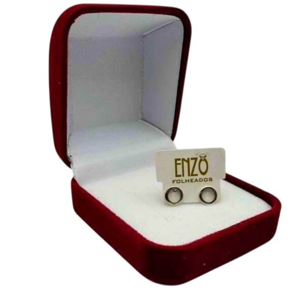 Enzo High Quality Silver Plated Round Stud‎ Earrings - Polished Minimalist - NIB